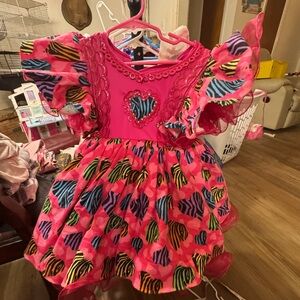 Colorful Heart Patterned Dress